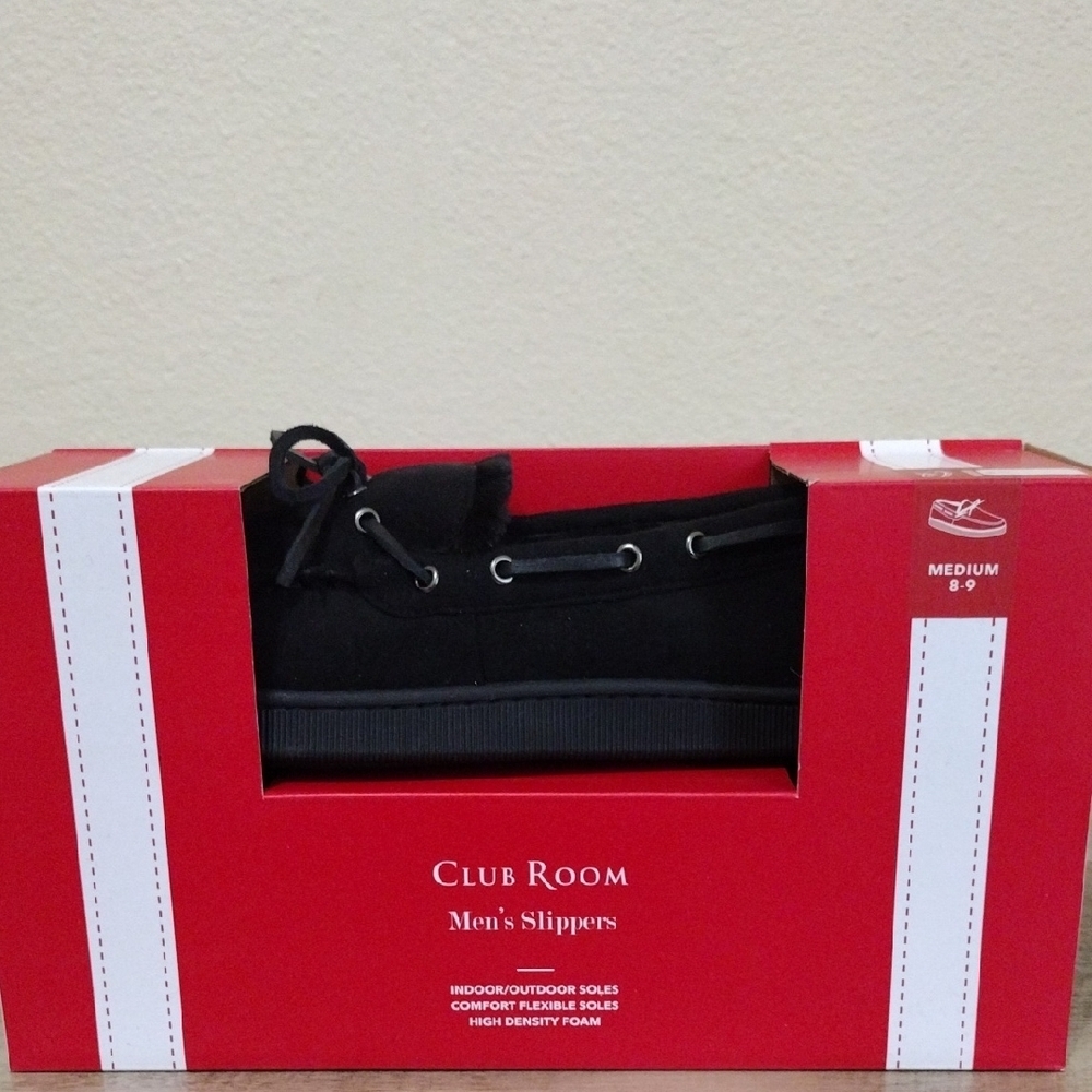 Club Room Black Loafers Slip-Ons